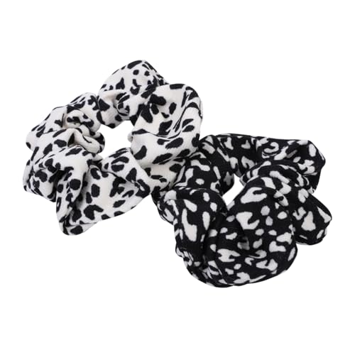 Baluue 2stücke Leopardenmuster Haargummi Elastisch Mädchen Haarband Mode Stretch Haarseil Retro Haar Ringe von Baluue