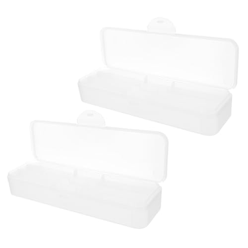 Baluue 2 Stücke Nagel Werkzeugkoffer Nagel Maniküre Aufbewahrungsbox Leichte Kunststoff Nagelkunst Etui Professioneller Organizer für Nailart und Maniküre Stabil und Einfach zu Reinigen von Baluue