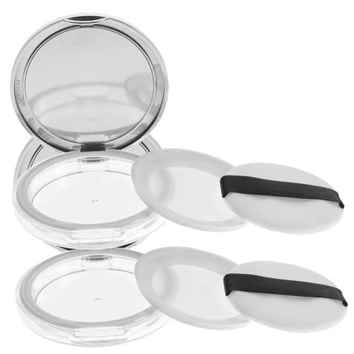 Baluue 2stücke Reise-puderbehälter Mit Puderquaste Leere Makeup-box Für Lose Puder Tragbare Kosmetik-organizer Für Unterwegs Mit Sifter Und Weichem Schwamm von Baluue