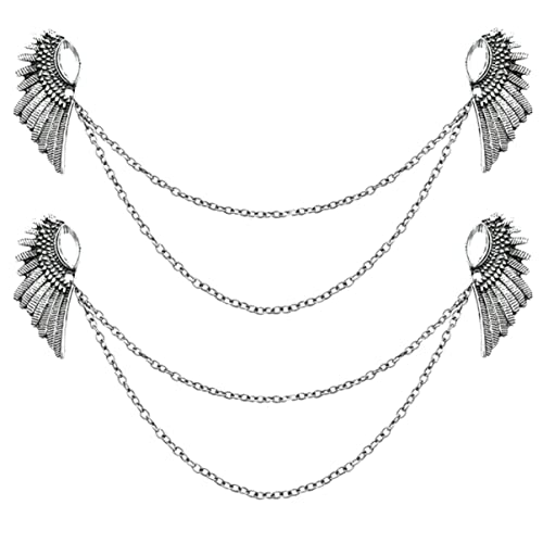 Baluue 3 Sätze Alloy Broschen Für Hemdkragen Anstecknadeln Mit Engelsflügel Design Modisches Schmuckzubehör Für Damen Und Herren Vielseitig Einsetzbar 2 Stück * 3 von Baluue
