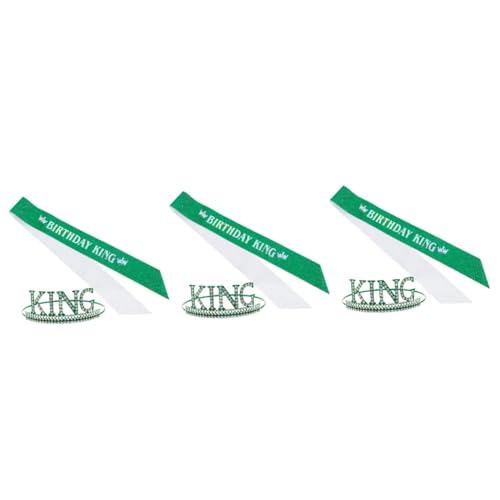 Baluue 3 Sets Party Krone Tiara Maskerade Set Feiern Ornamente Für Männer Strass Gürtel Kopfband Glitzernder Strass Kopfschmuck Kopfbedeckung Für Geburtstag Strass Imitat Grün Baluue 3 Sets Party Krone Tiara Maskerade Set Feiern Ornamente Für Männer Strass Gürtel Kopfband Glitzernder Strass Kopfschmuck Kopfbedeckung Für Geburtstag Strass Imitat Grün von Baluue