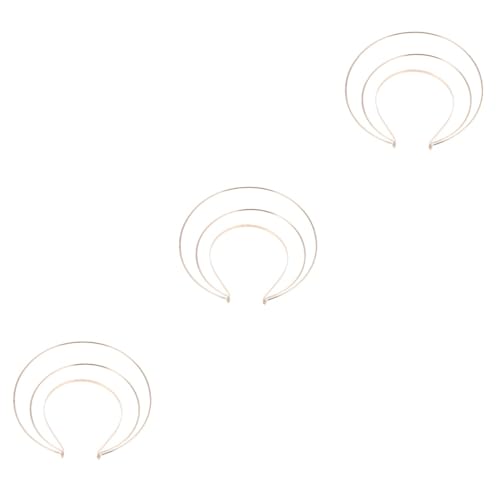 Baluue 3stücke Dreischichtige Krone Haarreif Für Damen Kostümzubehör Für Partys Und Cosplay Leicht Und Langlebig Glänzende Haarschmuck Für Besondere Anlässe von Baluue