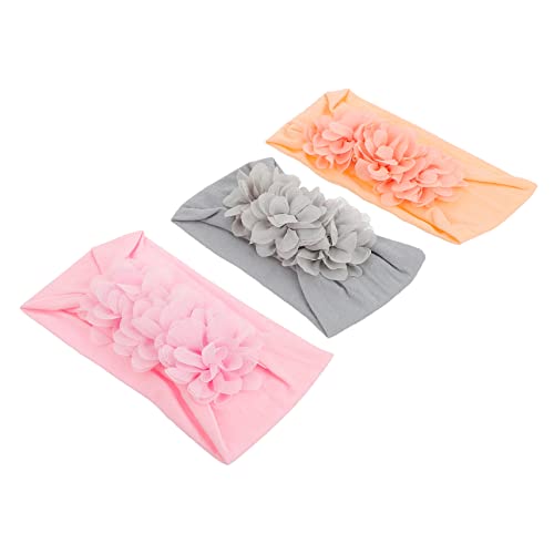 Baluue 3stücke Junge Mädchen Stirnbänder Pack Mit Blumen Und Schleifen Aus Tuch Flexible Haarbänder Für Junge Mädchen Und Als Foto-requisiten von Baluue