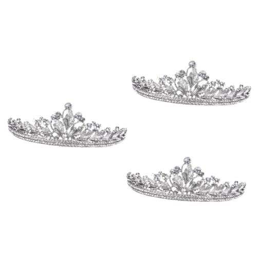 Baluue 3stücke Hochzeit Tiara Krone Haarschmuck Für Damen Mit Kristallen Verziert Stirnband Für Hochzeiten Und Abschlussbälle Komfortabel Und Waschbar von Baluue