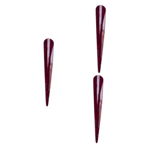 Baluue 3stücke Vintage Acetat Haarspange Duckbill Clip Für Damen Eleganter Und Glänzender Haarclip Weinrot Für Festliche Anlässe Und Täglichen Gebrauch von Baluue