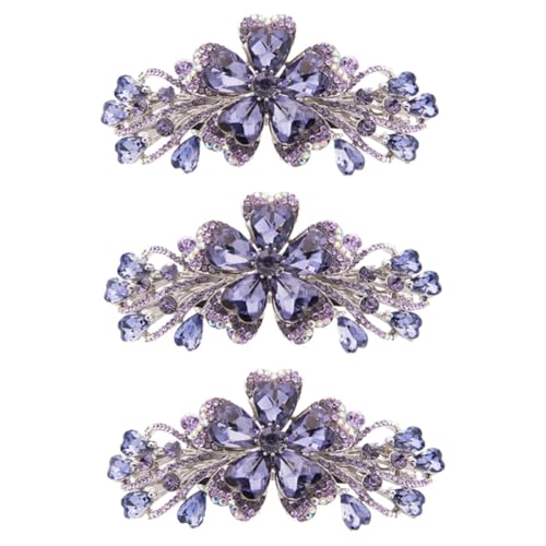 Baluue 3stücke -haarclip Mit Rhinestone-blume Friseur-haarspange Für Und Mädchen Für Ponytails Und Tägliche Outfits von Baluue