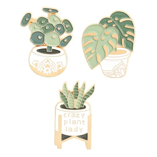 Baluue 3 Stück Kreative Sukkulenten broschen aus Legierung Modische Pflanzendekoration für Kleidung Taschen Schals Vielseitige Anstecknadeln für Partys Hochzeiten Alltag Geschenkidee von Baluue