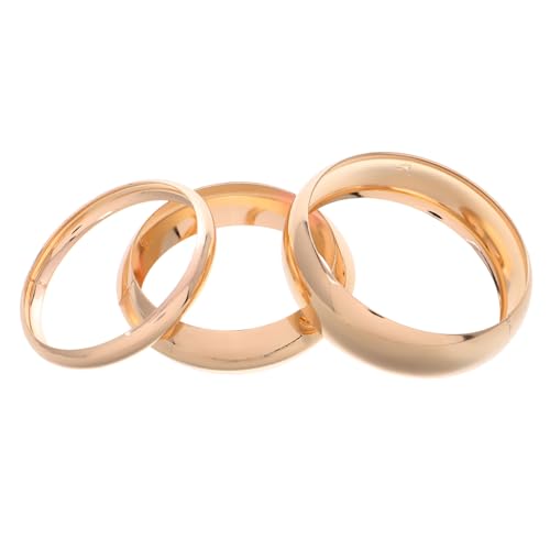 Baluue 3 Stück Minimalist Metallarmband Trendiger Breiter Armreif mit Mehrlagigem Schlichtem Stapelbares Statement Schmuckstück für Damen und Mädchen Langlebiger Eisen Wrist Cuff von Baluue