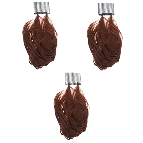 Baluue 3stücke Messy Bun Haarteil Mit Kamm Unordentlicher Pferdeschwanz Für Frauen Strapazierfähige Synthetische Haarstücke Rotbraun Einfach Zu Befestigen Elegant Und Modisch von Baluue
