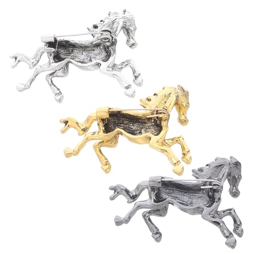 Baluue 3 Stück Pferdebrosche Hut Dekorationsnadeln Pferde Anstecknadel Jahr Des Pferdes Schmuck Vintage Pferdebrosche Anstecknadeln Für Männer Anstecknadel Für von Baluue