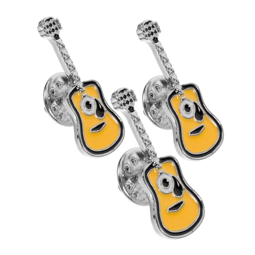 Baluue 3 Stück Teiliges Vintage Punk Gitarren Ansteckset Emaille Broschen Pin für Kleidung Taschen Rucksäcke Modische Reversnadeln als für Musikliebhaber von Baluue