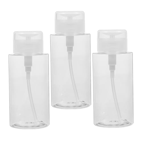 Baluue 3stücke Pumpspender Flaschen Für Make-up Entferner Und Nagellackentferner Transparente Pet Flasche Mit Runder Pumpe Für Reisen Und Tägliche Hautpflege von Baluue