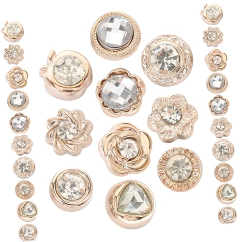 Baluue 30 Stück Teiliges Broschen Strasssteinen Elegante für Damenkleidung Vielseitige Ansteckblumen zur Dekoration und Fixierung von Pullovern Kleidern Hemden und Jacken von Baluue
