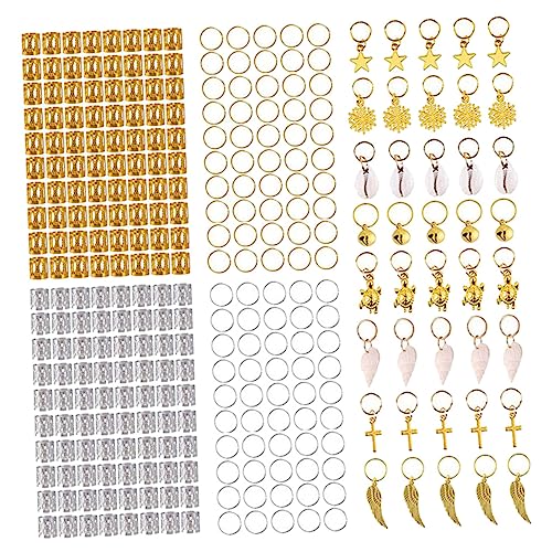 Baluue 305 Stück Dreadlock Haar Zubehör Goldene Haarring Schmuck Dreadlock Perlen Für Damen Und Herren Kreative Haarschmuck Ringe Für Festivals Und Partys Dekorative Haarmanschetten von Baluue