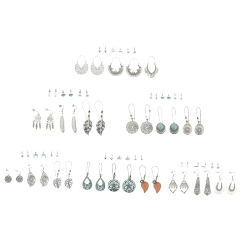 Baluue 36 Paare Böhmische Ohrringe Damen Hängend Statement Schmuck Leicht Langlebig Modische Dangle Ohrringe für Alltag Geschenk von Baluue