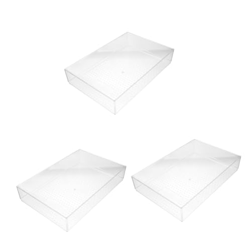 Baluue 3stücke Transparente Organizer Mit Mehreren Fächern Vielseitige Aufbewahrungsbox Für Kosmetik Küchenutensilien Und Für Tischorganisation von Baluue