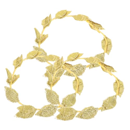 Baluue 3stücke Teiliges Goldfarbenes Blattkranz Haaraccessoire Für Hochzeiten Griechische Göttin Krone Eleganter Brautschmuck Leichtes Stirnband Für Festlichkeiten Und Besondere von Baluue