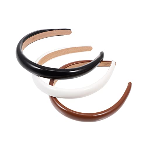 Baluue 3stücke Elegante Haarschmuck Haarschleifen Für Frauen Retro Haarbänder Aus Pu Leder Angenehm Zu Tragen Stilvolle Kopfbedeckung Für Partys Und Alltag von Baluue