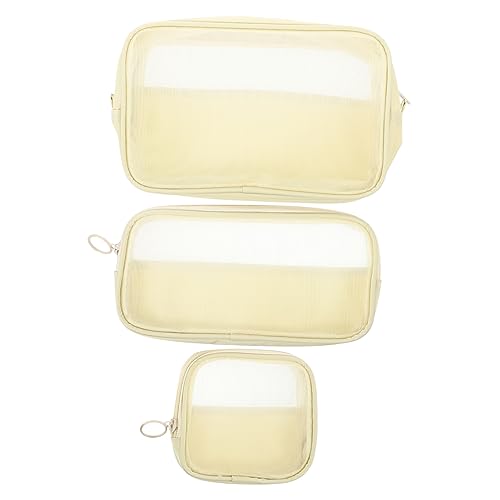 Baluue 3stücke Kosmetikbeutel Mit Reißverschluss Reise-schminktasche Aus Kleine Schminktasche Für Damen Tragbarer Schminkbehälter Organizer-Tasche Zum Schminken Und Reisen von Baluue