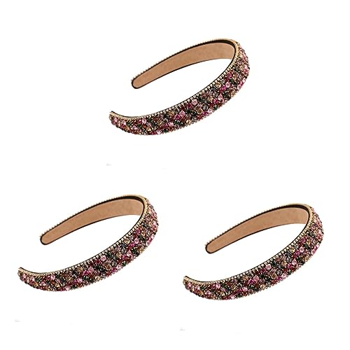 Baluue 3stücke -strass Haarreif Für Und Mädchen Breiter Gemischter -haarband Für Partys Cosplay Und Alltag Und Süßes Accessoire Mit Mehrreihigem Design von Baluue