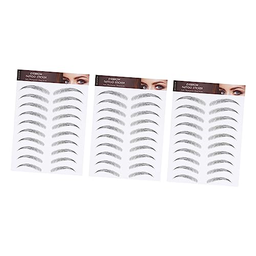 Baluue 3blätter Augenbrauenaufkleber Haarähnlich Wasserfest Kosmetisches Make-up-tool Für Falsche Augenbrauen Nachahmung Augenbrauen Aufkleber Einfach Anzuwenden Und Abzunehmen von Baluue