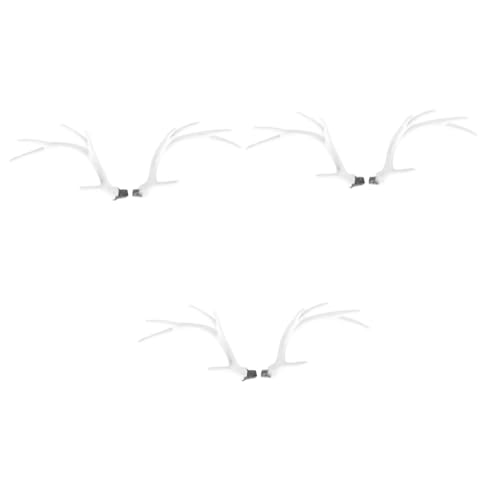 Baluue 3paare Simulierte Hirschgeweih Haarschmuck Für Diy Dekoration Realistisches Antlers Design Für Festivals Und Partys Weiß von Baluue