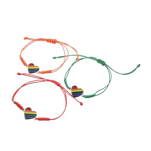 Baluue Hermaphroditisches Herz Regenbogen Armband Handgefertigter Handgelenkschmuck Gleichheitssymbol Modestatement von Baluue