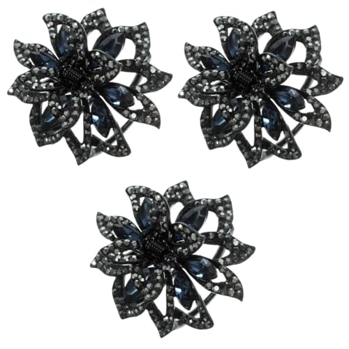 Baluue 3st Haarspange Mit Strass Haarklammern Haarschmuck Für Damen Strass-blumenkrallenklammern Klemmbacken Für Haare Krallenclips Für Haare Haarspangen Für Frauen Strasssteine von Baluue