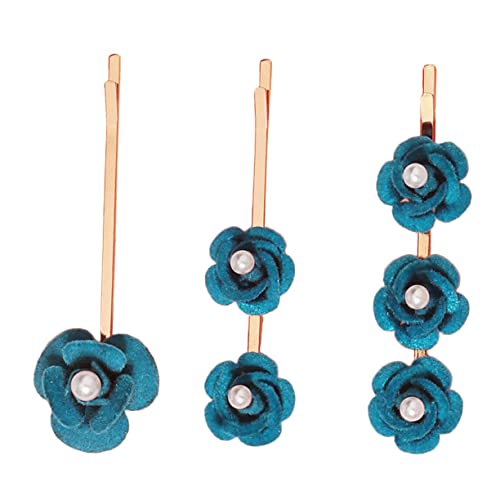 Baluue 3stücke Rosen Haarspange Mit Seidenstoff Rosenblüten Und Plastikperlen Dekorative Haarschmuck Für Frauen Und Teenager Geeignet Für Hochzeiten Partys Und Festzüge von Baluue