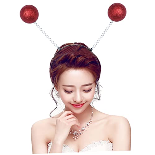 Baluue 3stücke Weihnachts-kugel-kopfschmuck Kreativer Party-haarreif Aus Hochwertigem Material Passend Für Junge Mädchen Und Erwachsene Rote Kugel von Baluue