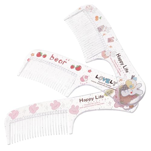 Baluue 3stücke Haarkämme Für Mädchen Einfache Kämme Tragbarer Kamm Zuverlässige Kämme Haar Zubehör Mädchengeschenk Studentengeschenk von Baluue