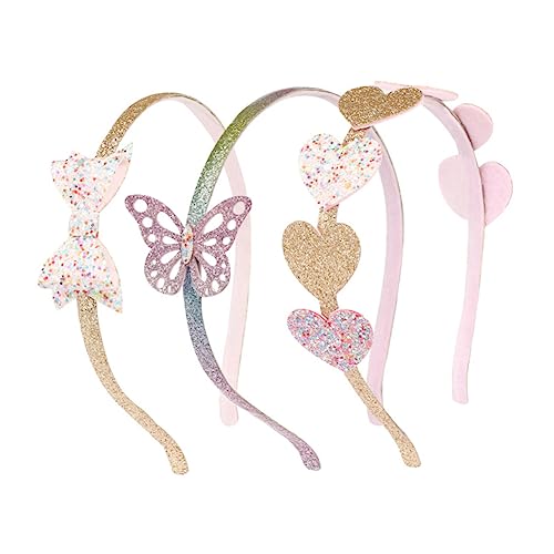 Baluue 3stücke Teiliges Set Junge Mädchen Haarreif Mit Glitzer Herz Und Schmetterlingen Weiche Und Bequeme Kopfband Für Mädchen Für Partys Und Besondere Anlässe von Baluue