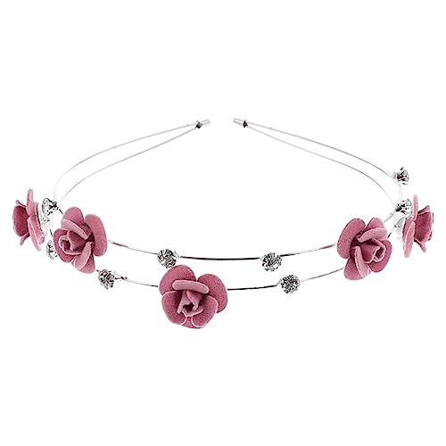 Baluue 3stücke Stylisches Doppellagiges Damen-haarband Mit Glitzerstein-rosenverzierung Für Besondere Anlässe Und Alltag Eleganter Haarschmuck Für von Baluue
