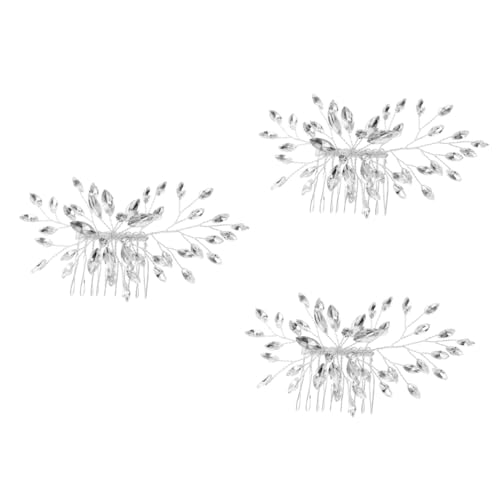 Baluue 3stücke Brautschmuck Haarkamm Mit Strass Für Hochzeiten Elegante Haaraccessoires Für Braut Und Brautjungfer Handgefertigter Haarschmuck Für Besondere Anlässe Und Feste von Baluue