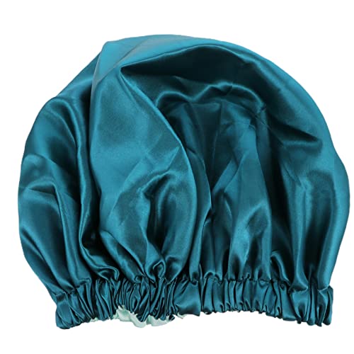 Baluue 3stücke Damen Satin Schlafmütze Mit Elastischem Band Doppellagige Haarkappe Für Kurzes Lockiges Und Haar Atmungsaktive Nachtmütze Für Und von Baluue