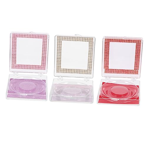 Baluue 3stücke Leere Wimpernverpackungsboxen Funkelnde Kleine Boxen Für Falsche Wimpern Tragbare Eyelash Organizer Und Regenbogenfarben Für Täglichen Gebrauch von Baluue