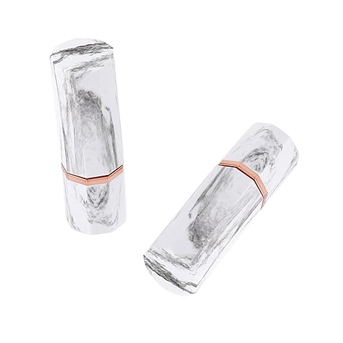 Baluue 3stücke Marbling Lippenstifthülsen Stylische Leere Kosmetikverpackung Für Lippenstift Mini Flächen Tube Weiß Für Frauen Und Mädchen Kreatives Und Tragbares Design von Baluue
