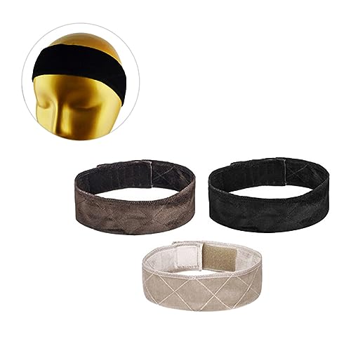 Baluue 3stücke Perückenstirnband Verstellbar Selbstklebend Stirnband Perückengriff Haarband Kopfbedeckung Für Damen Und Mädchen Schwarz Braun Beige Für Jede Farbe von Baluue