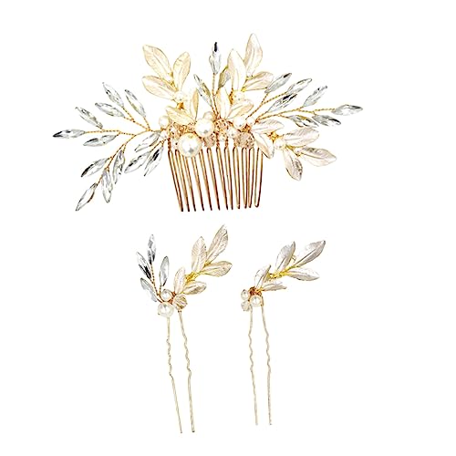 Baluue 3stücke Strass Haar Stick Perlen Kamm Für Hochzeit Party Geburtstag Damen Frisur Zubehör Schmuck Accessoires Zum Tragen Bei Festen Und Feiern von Baluue