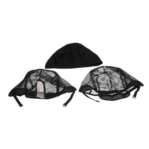 Baluue 3stücke Perückennetz Multifunktionaler -tool Netzkappe Für Damen Perücken Leicht Zu Waschen Und Pflegen Atmungsaktiv Netzkappe Zum Tragen von Baluue