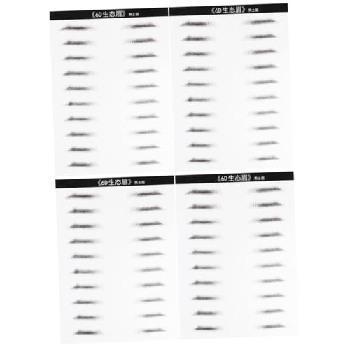 Baluue 4blätter Wasserdichte Augenbrauen Aufkleber Für Falsche Augenbrauen Haartyp-simulation Einfach Anzuwenden von Baluue