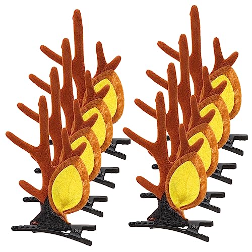 Baluue 4paare Weihnachts- -geweih-haarclips Für Mädchen Niedliche Antler Haarspangen Mit Entenmund-clip Für Festliche Anlässe Und Partys Für Kleine Prinzessinnen von Baluue