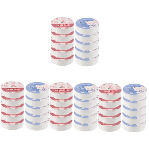 Baluue 4 Sätze Komprimiertes Handtuch Komprimierte Waschlappen Für Die Reise Komprimierte Gesichtstücher Reisezubehör Gesichtsdampftuch Reisewaschlappen Pflanzenfasern 10 Stück * 4 von Baluue