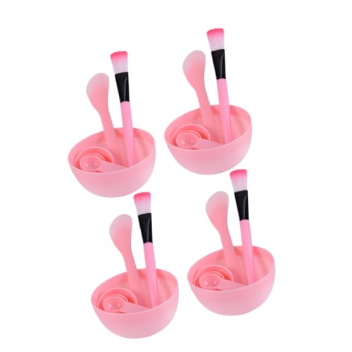 Baluue 4sätze Gesichtsmaskenschale Gesichtsmaskenpinsel Gesichtsmaskenstift Sprühflasche Gesichtsmasken-werkzeugset Mischstab Löffel Messdeckel Maskenflasche Gesichtsreinigungsschwamm von Baluue