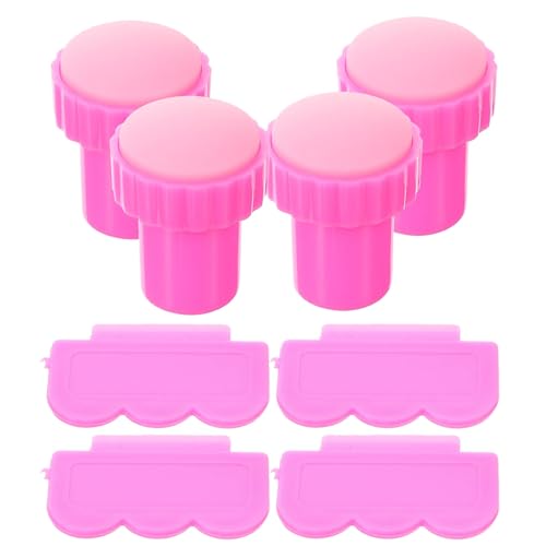 Baluue 4 Sets Silikon-Nagelstempel Nagelstempel-Set Silikon-Nagelstempel Langer Kurzer Gelee-Stempel Für Nägel Für French-Maniküre Heim-Diy-Nagelstudio von Baluue