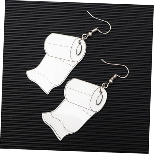 Baluue 4 Stück Acryl Ohrringe Damen Toilettenpapier Design Leicht und Kreativ Modisch Schmuck Geschenkidee für Frauen von Baluue