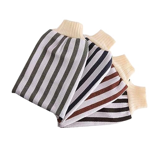 Baluue Duschhandschuh-set 4-teilig Peeling-handschuhe Badetuch-handschuhe für Männer und Frauen Weiches Material Zur Linderung Von Psoriasis von Baluue