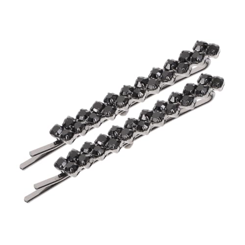 Baluue 2stücke Haarnadeln Mit Kristallen Dekorative Haarspangen Mit Strasssteinen Nadeln Für -frisuren Accessoires Für Frauen Und Mädchen Schwarz von Baluue