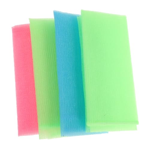 Baluue 4stücke Nylon Badetuch Duschwaschlappen Peelingtücher Für Körper Schnell Trocknend Leicht Für Reisen Gemischte Farben von Baluue