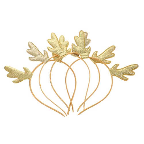 Baluue 4stücke Glitzernde Weihnachts-elchgeweih-haarreifen Für Damen Und Festliche Antler Haarschmuck Für Partys Und Weihnachtsfeiern Weihnachtskopfbedeckung von Baluue